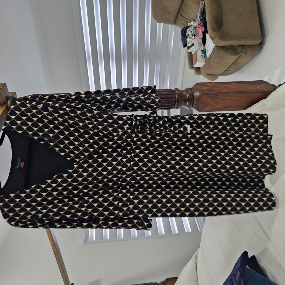 Tommy Hilfiger Black and Gold Sheath Dress